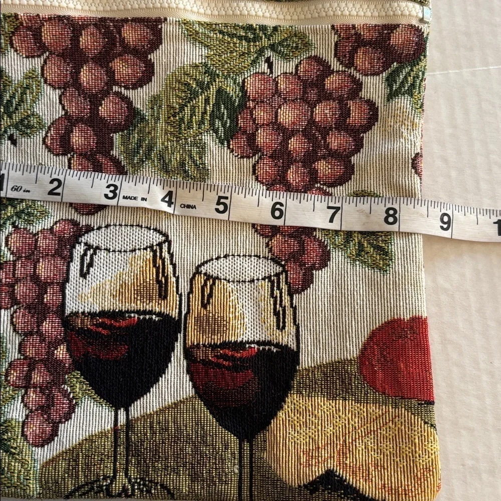 MULTICOLORED WINE THEME CROSSBODY BAG ELEGANT EMBROIDERED UNIQUE AND FABULOUS